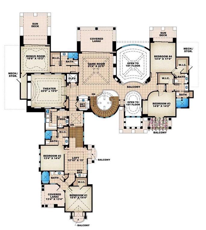 luxury home floor plans single story
