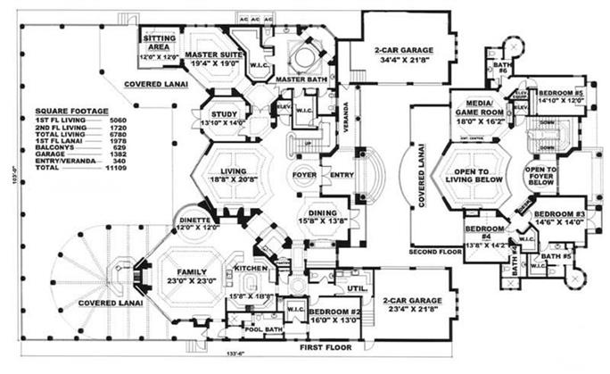 Mediterranean Home Plan, 037H-0215 - Floor Heating Plan