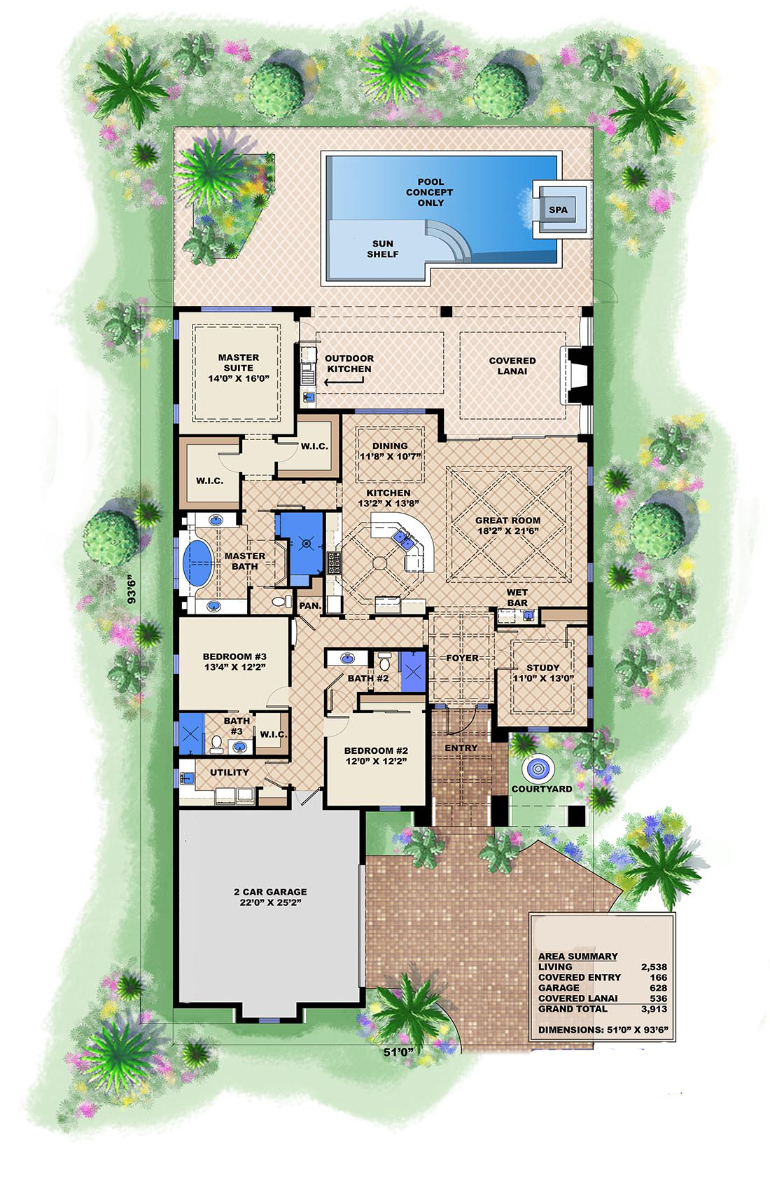 Spanish House Plan 175 1103 3 Bedrm 2583 Sq Ft Home ThePlanCollection