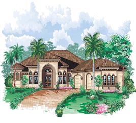 Mediterranean House Plans - Home Design Magnolia II