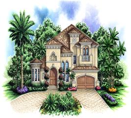 4 Bedrm, 3233 Sq Ft Tuscan House Plan #175-1152