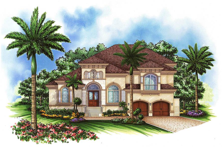 4-Bedroom, 4302 Sq Ft Coastal Home Plan - 175-1165 - Main Exterior