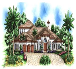 6 Bedrm, 5109 Sq Ft Mediterranean House Plan #175-1176