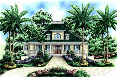 3-Bedroom, 4109 Sq Ft Coastal Home Plan - 175-1240 - Main Exterior