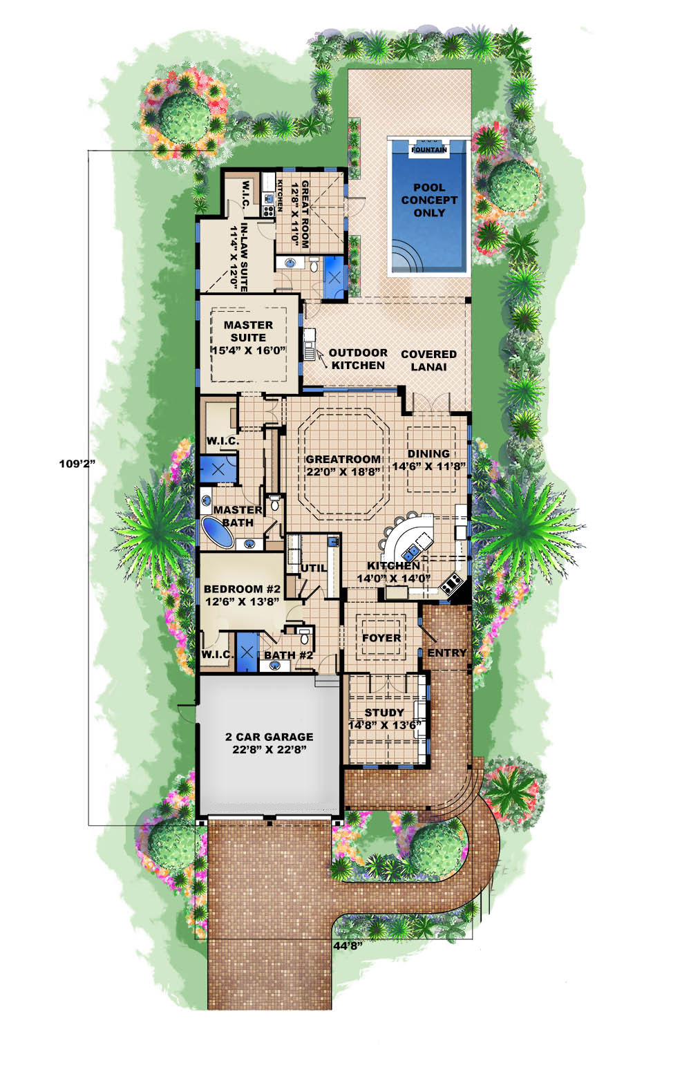 Coastal Home Plan 3 Bedrms 3 Baths 2972 Sq Ft 175 1250