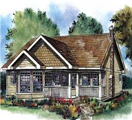 3 Bedroom Country Ranch House Plan with Semi-Open Floor Plan