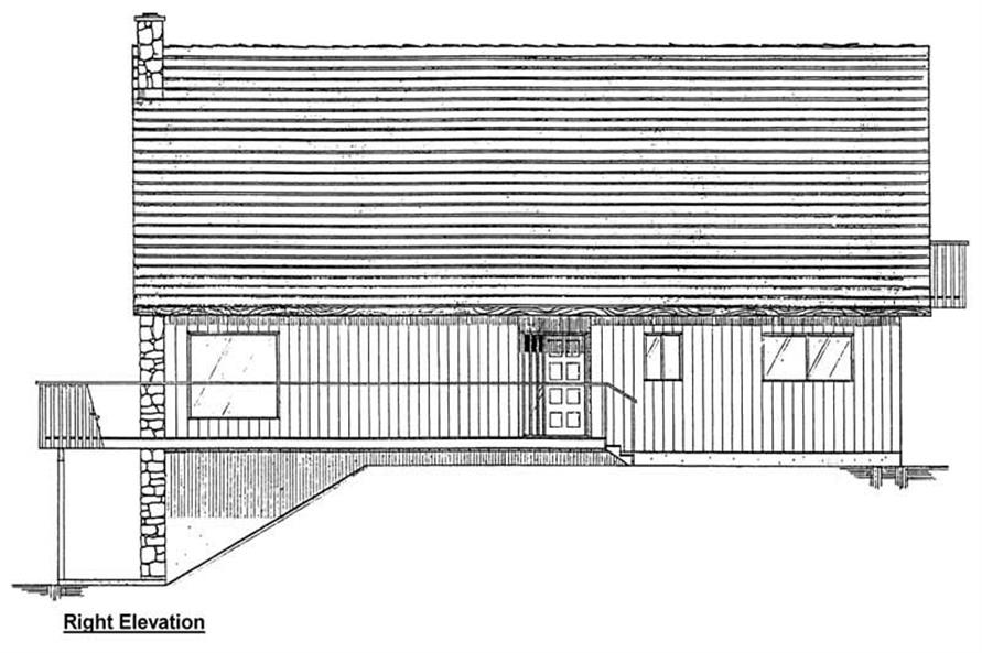 Home Plan Right Elevation of this 1-Bedroom,1702 Sq Ft Plan -177-1005