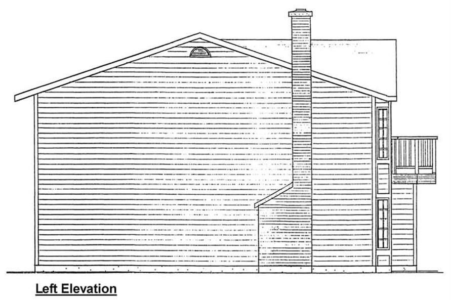 Home Plan Left Elevation of this 4-Bedroom,2391 Sq Ft Plan -177-1009