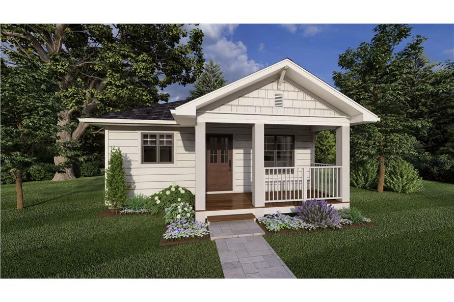 Front View of this 1-Bedroom,744 Sq Ft Plan -177-1064