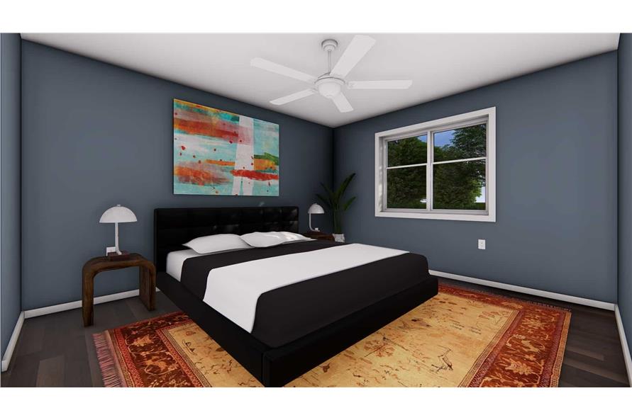 Master Bedroom of this 1-Bedroom,624 Sq Ft Plan -177-1065