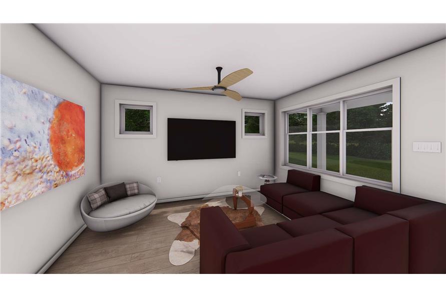 Living Room of this 1-Bedroom,624 Sq Ft Plan -177-1065