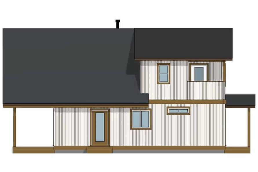Home Plan Right Elevation of this 2-Bedroom,1252 Sq Ft Plan -177-1067
