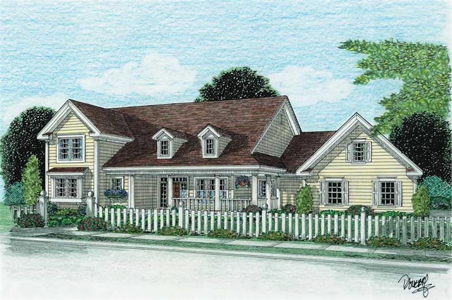 4-Bedroom, 2438 Sq Ft Country House Plan - 178-1017 - Front Exterior
