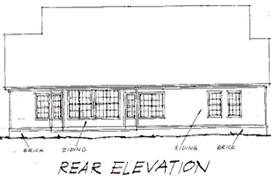 Home Plan Rear Elevation of this 4-Bedroom,2144 Sq Ft Plan -178-1027