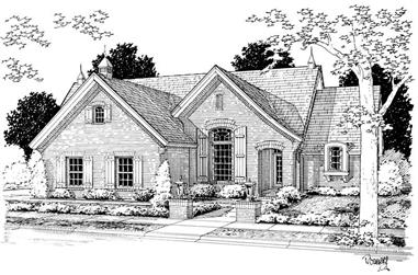 3-Bedroom, 1792 Sq Ft French House Plan - 178-1045 - Front Exterior