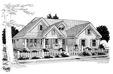 3-Bedroom, 1915 Sq Ft Country House Plan - 178-1057 - Front Exterior