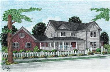 3-Bedroom, 2382 Sq Ft Country House Plan - 178-1082 - Front Exterior