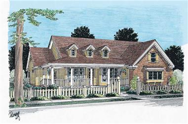 3-Bedroom, 1838 Sq Ft Country House Plan - 178-1098 - Front Exterior