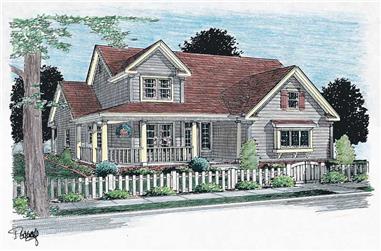 3-Bedroom, 2005 Sq Ft Country House Plan - 178-1099 - Front Exterior