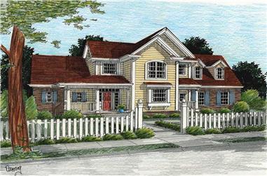 3-Bedroom, 2023 Sq Ft Country House Plan - 178-1106 - Front Exterior