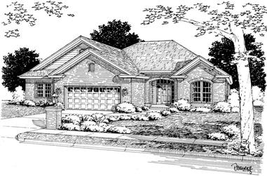 3-Bedroom, 1808 Sq Ft Ranch Home Plan - 178-1127 - Main Exterior