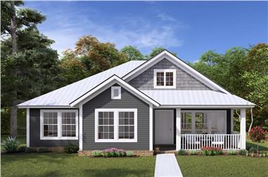 3-Bedroom, 1286 Sq Ft Country House Plan - 178-1148 - Front Exterior