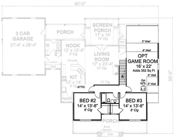 966 sq ft 2 BHK Floor Plan Image - AC M Lord Available for sale 