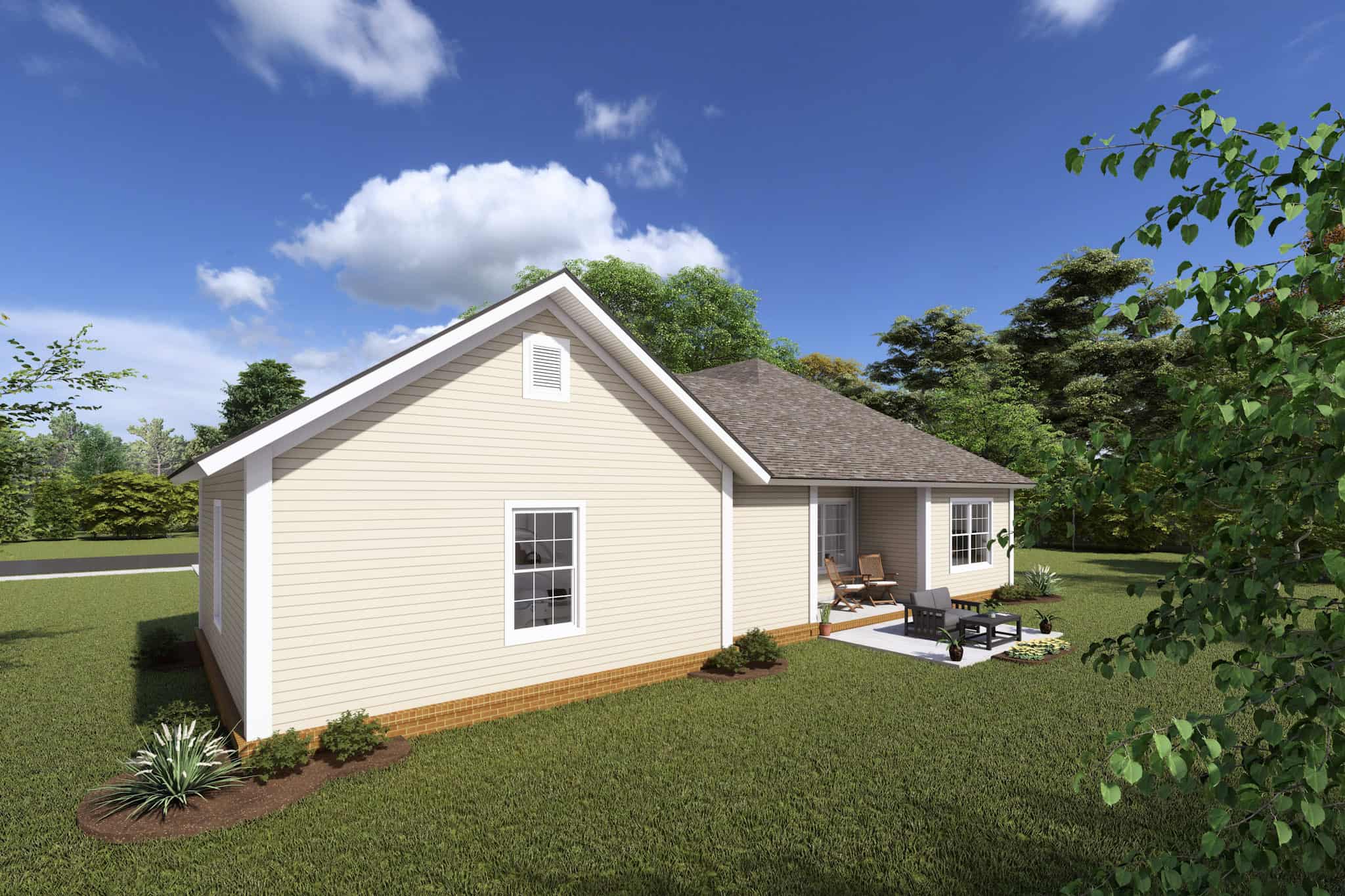 Cottage House Plan - 2 Bedrms, 2 Baths - 1147 Sq Ft - #178-1233