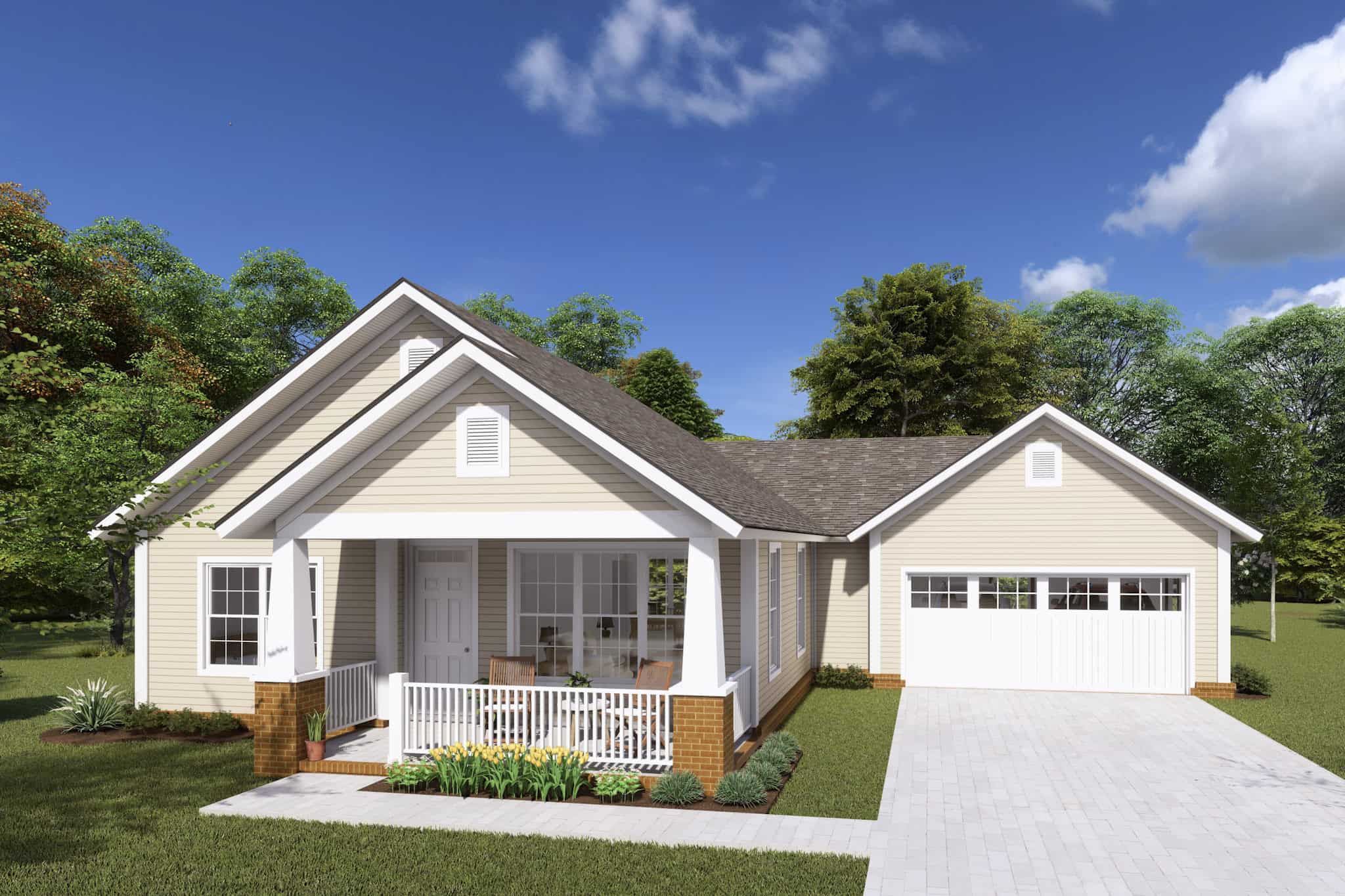 Cottage House Plan - 2 Bedrms, 2 Baths - 1147 Sq Ft - #178-1233