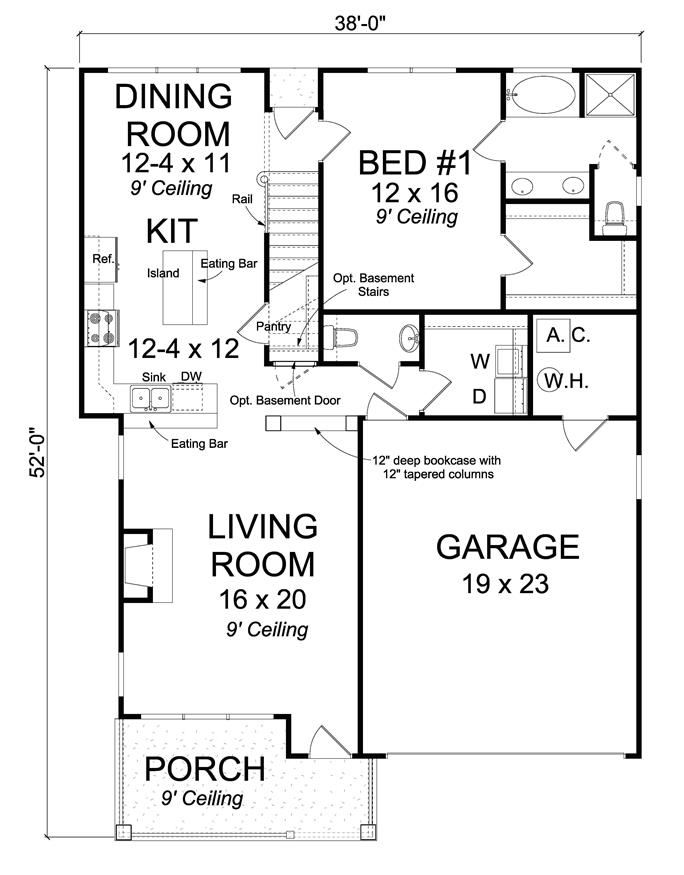 Cottage House Plan #178-1236: 3 Bedrm, 1720 Sq Ft Home Plan | TPC