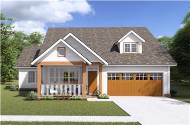 3-Bedroom, 1570 Sq Ft Craftsman House Cottage Plan - 178-1237 - Front Exterior