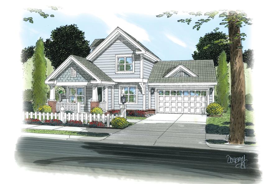 3-Bedroom, 1132 Sq Ft Cottage Home Plan - 178-1260 - Main Exterior