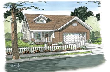 3-Bedroom, 1460 Sq Ft Craftsman House Plan - 178-1269 - Front Exterior