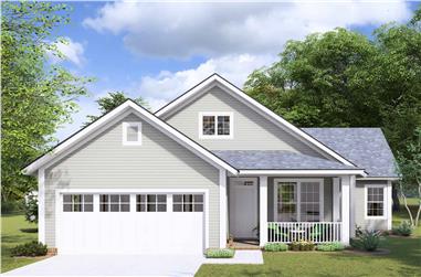 3-Bedroom, 1339 Sq Ft Craftsman Home Plan - 178-1282 - Main Exterior