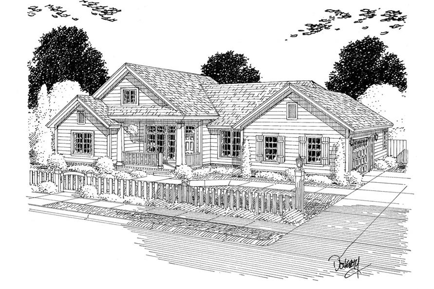 Front View of this 4-Bedroom, 1966 Sq Ft Plan - 178-1304