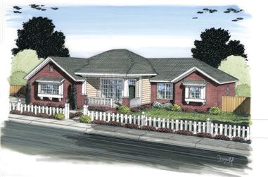 3-Bedroom, 1698 Sq Ft Traditional Home Plan - 178-1305 - Main Exterior