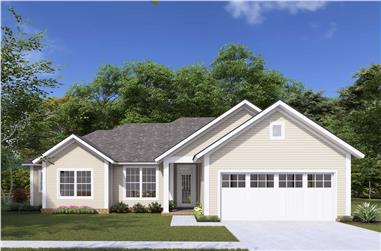 3-Bedroom, 1294 Sq Ft Traditional House Plan - 178-1308 - Front Exterior