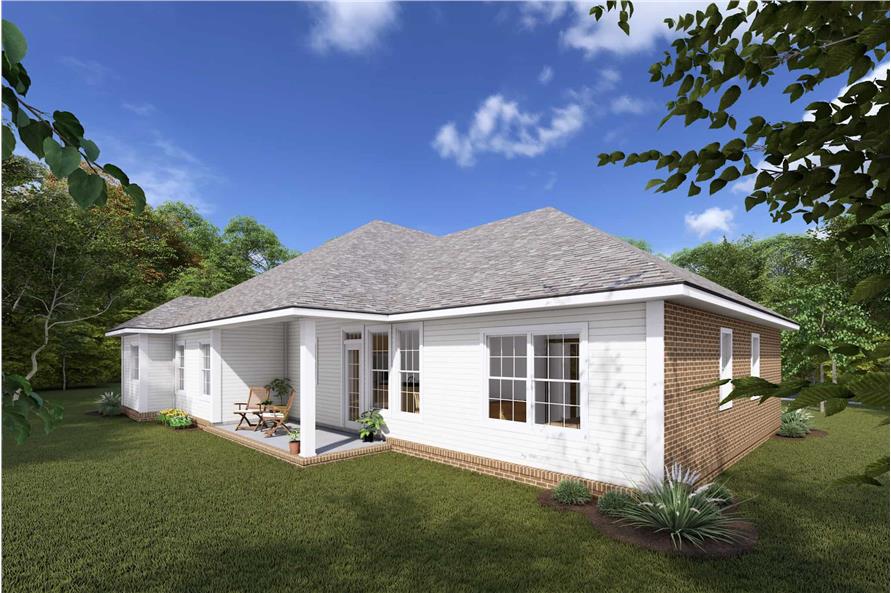 Rear View of this 4-Bedroom,1682 Sq Ft Plan -178-1314