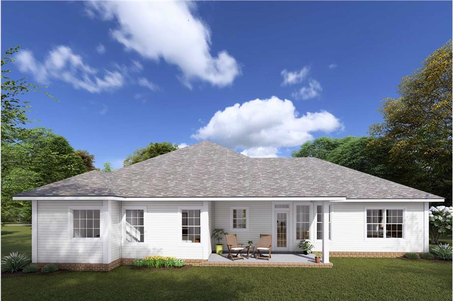 Rear View of this 4-Bedroom,1682 Sq Ft Plan -178-1314