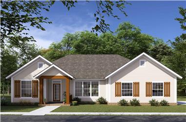 3-Bedroom, 1616 Sq Ft Traditional House Plan - 178-1317 - Front Exterior