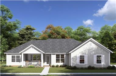 3-Bedroom, 1452 Sq Ft Ranch House Plan - 178-1318 - Front Exterior