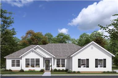 3-Bedroom, 1631 Sq Ft Traditional House Plan - 178-1319 - Front Exterior