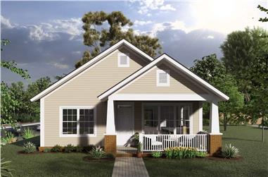 2-Bedroom, 1147 Sq Ft Cottage House Plan - 178-1338 - Front Exterior