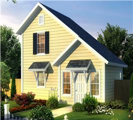 Tiny Cottage House Plan - 1 Bedrm, 1 Bath - 597 Sq Ft - #178-1346