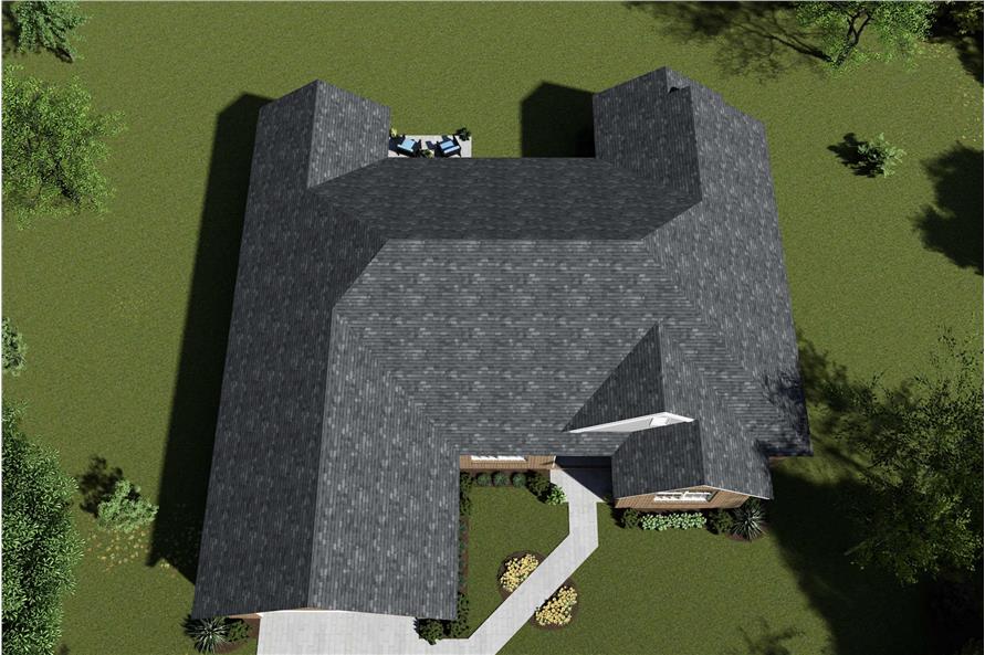 Aerial View of this 5-Bedroom,1831 Sq Ft Plan -178-1350