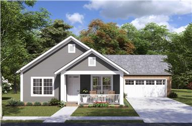 3-Bedroom, 1397 Sq Ft Craftsman Home Plan - 178-1352 - Main Exterior