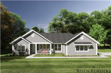 3-Bedroom, 1451 Sq Ft Craftsman House Plan - 178-1358 - Front Exterior