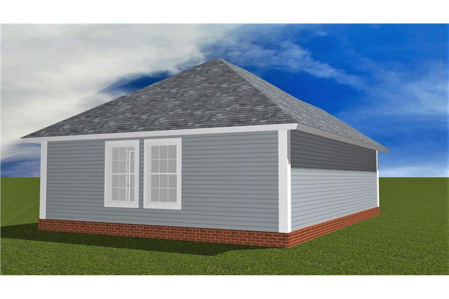 Rear View of this 2-Bedroom,788 Sq Ft Plan -178-1401