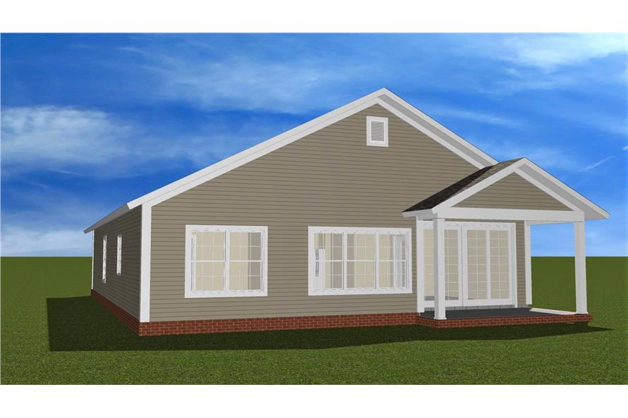 Rear View of this 3-Bedroom,1483 Sq Ft Plan -178-1404