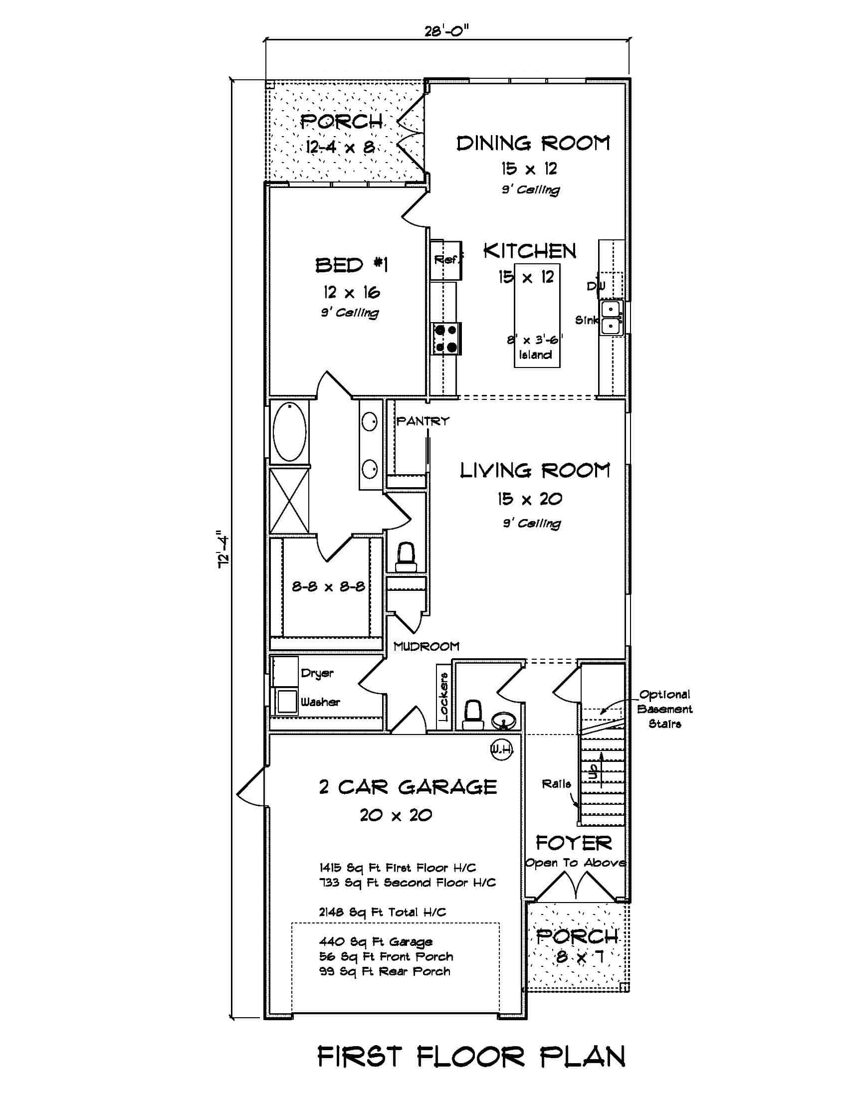 Traditional Floor Plan - 3 Bedrms, 2.5 Baths - 2148 Sq Ft - #178-1407